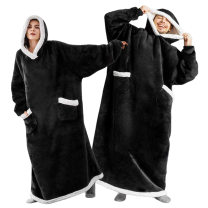 Oversized Wool Hoodie Blanket