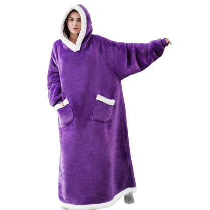 Oversized Wool Hoodie Blanket